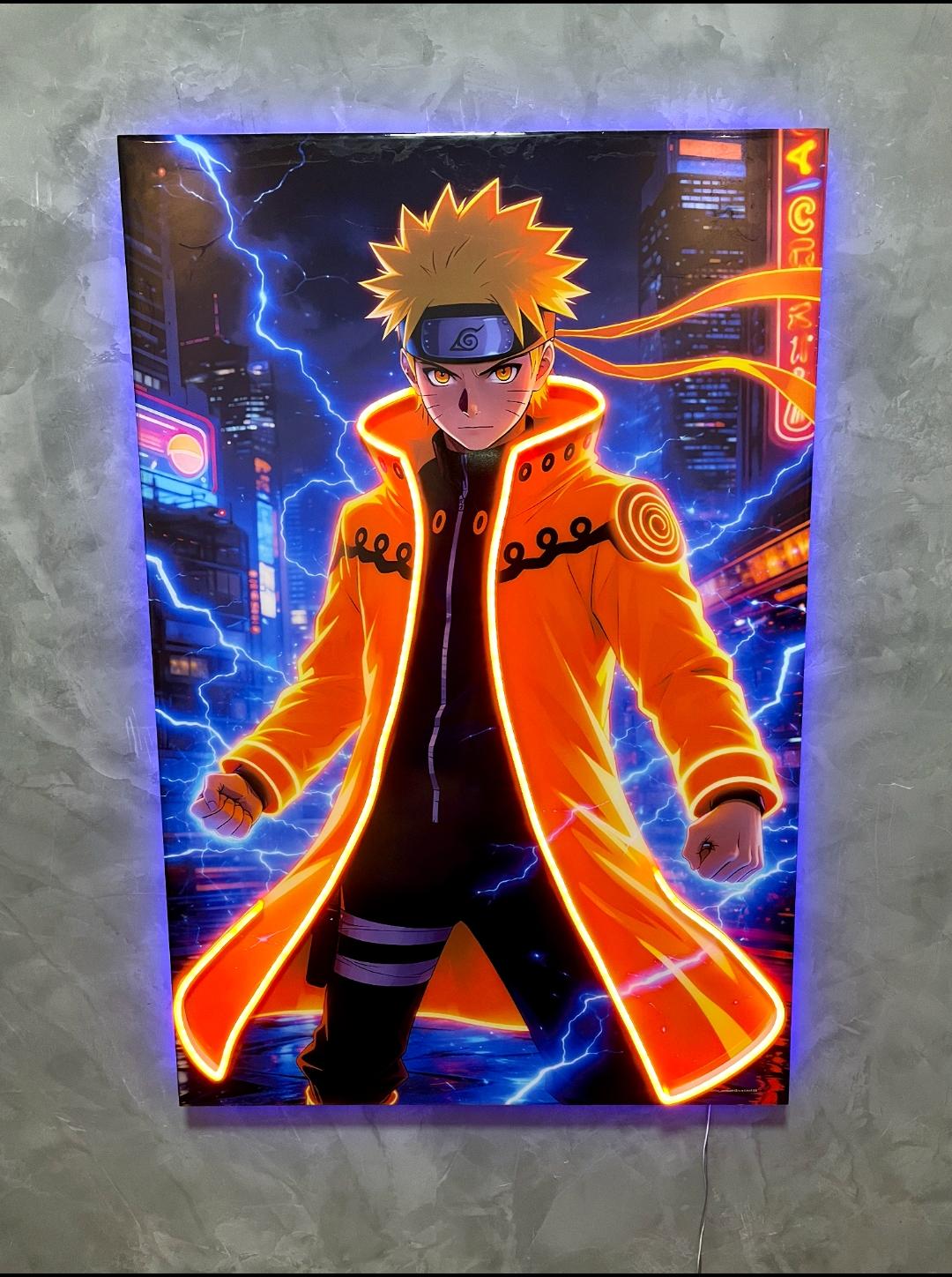 Quadro Anime Resinado com LED