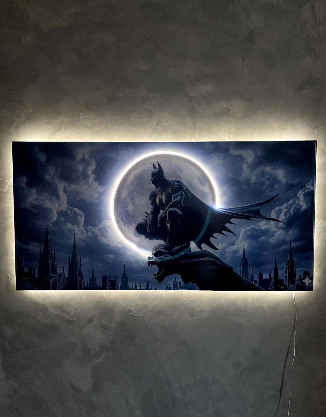 Quadro Batman Resinado com LED